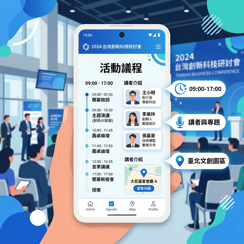 活動資訊專屬頁面手機螢幕展示